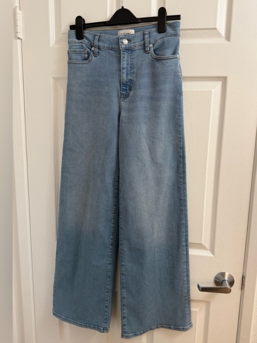 Frame Le Slim Palazzo Wide Leg Denim Jeans - Picture 2 of 6